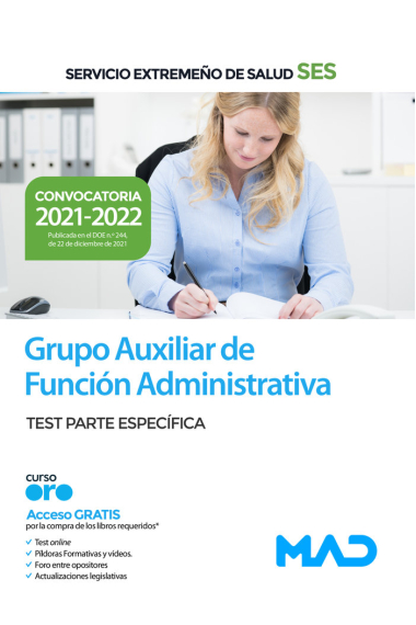 GRUPO AUXILIAR FUNCION ADMINISTRATIVA SES TEST PARTE ESPECI