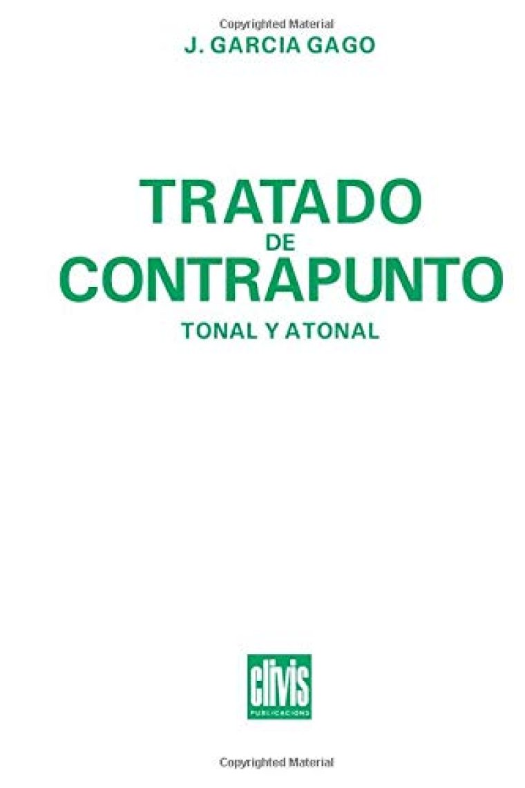 Tratado de contrapunto tonal y atonal