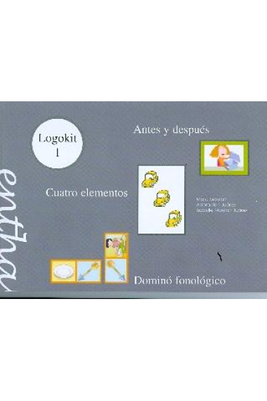 Logokit 1. Cuatro elementos. Dominó fonológico