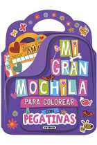 Mi gran mochila para colorear con pegatinas