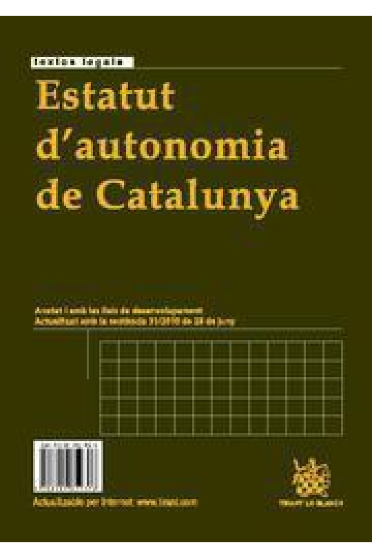 Estatut d'autonomia de Catalunya / Estatuto de autonomía de Cataluña