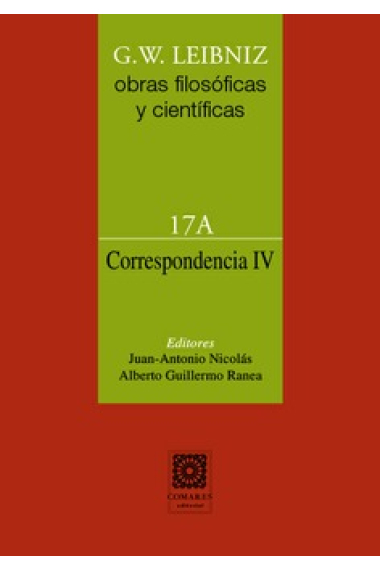 Correspondencia IV (Vol. 17 A)