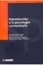 Introducción a la psicologia comunitaria