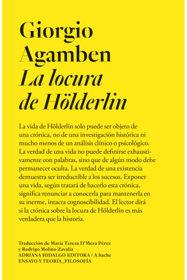 La locura de Hölderlin: crónica de una vida habitante (1806-1843)