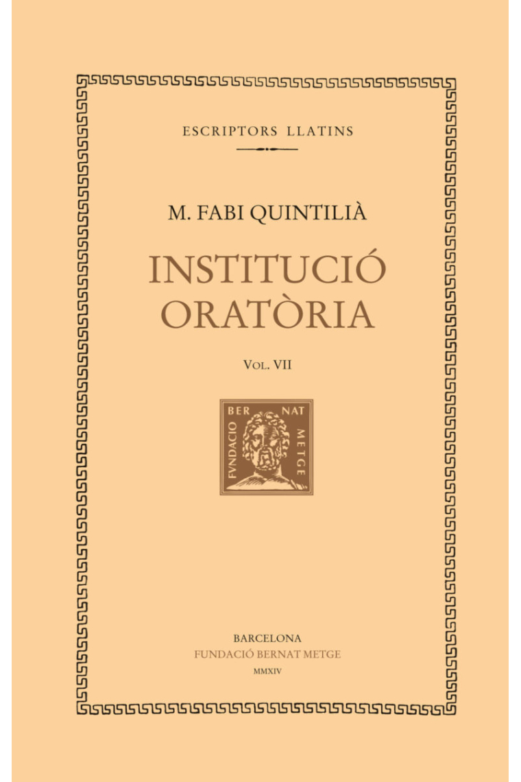 Institució oratòria, vol. VII: llibre VIII