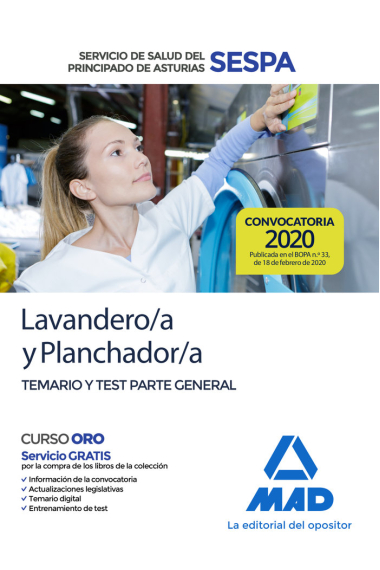 Lavandero/a y Planchador/a del Servicio de Salud del Principado de Asturias (SESPA). Temario y test