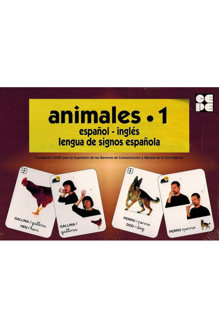 Animales 1. Español-Inglés. Lengua de signos española