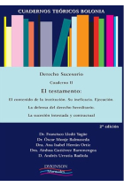 Cuadernos Teóricos Bolonia. Derecho Sucesorio. Cuaderno II. El testamento. El contenido de la instit