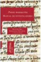 Poesía manuscrita: manual de investigadores