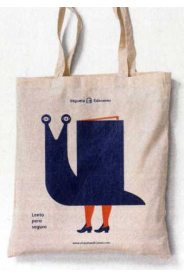 Tote bag Caracol ·Lento pero seguro· Vegueta