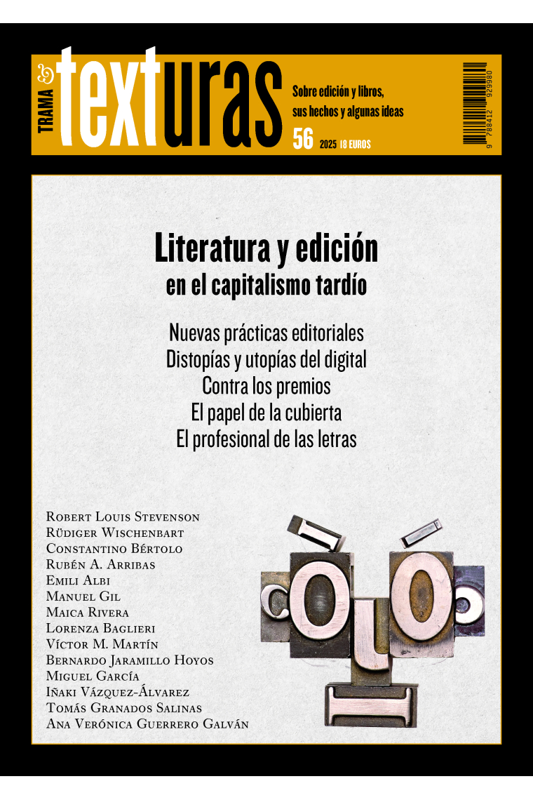 Revista Texturas 56: Literatura y edición en el capitalismo tardío