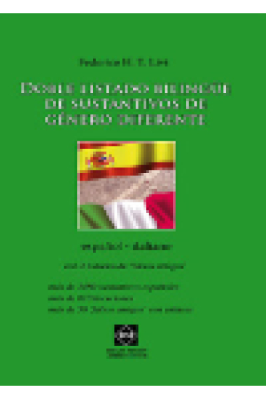 Doble listado bilingüe de sustantivos de género diferente español-italiano (con 2 listados de 'falsos amigos'