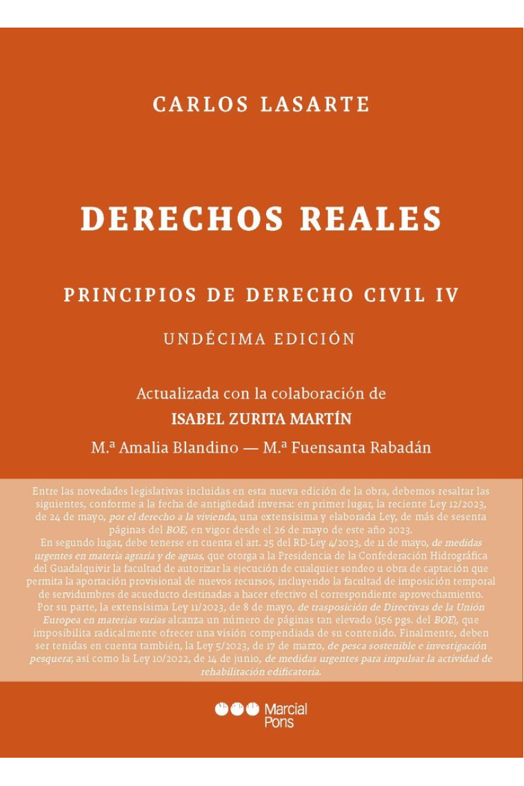 PRINCIPIOS DE DERECHO CIVIL TOMO IV DERECHOS REALES 11º ED