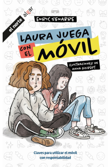 Laura juega con el móvil