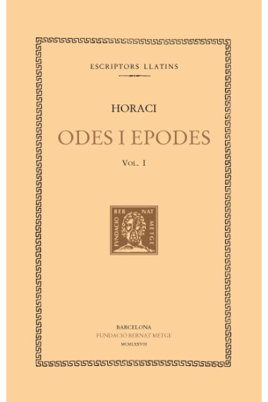 Odes i Epodes, vol. I