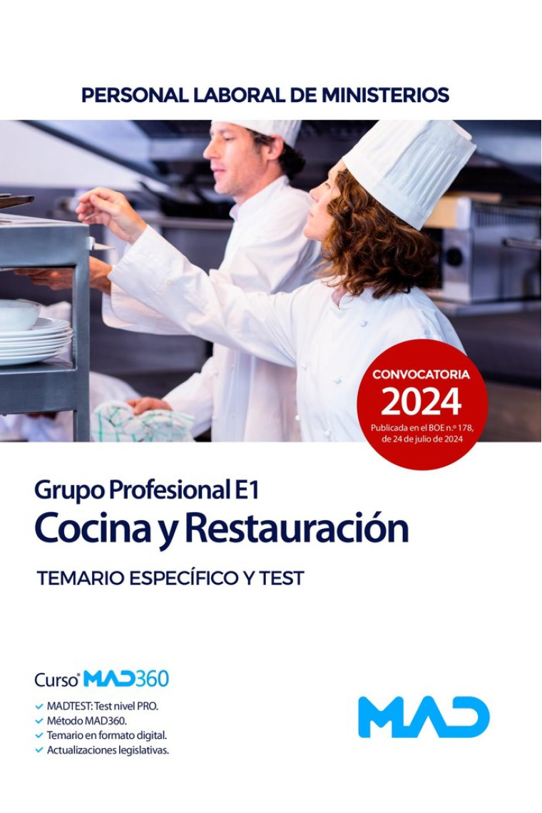 COCINA Y RESTAURACION GRUPO PROFESIONAL E1 TEMARIO ESPECIFI