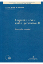 Lingüistíca teòrica: anàlisi i perspectives II (Catalan Journal of Linguistics. Monografies)