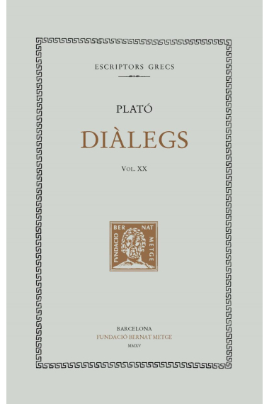 Diàlegs, vol. XX: Les lleis (llibres IV-VI)