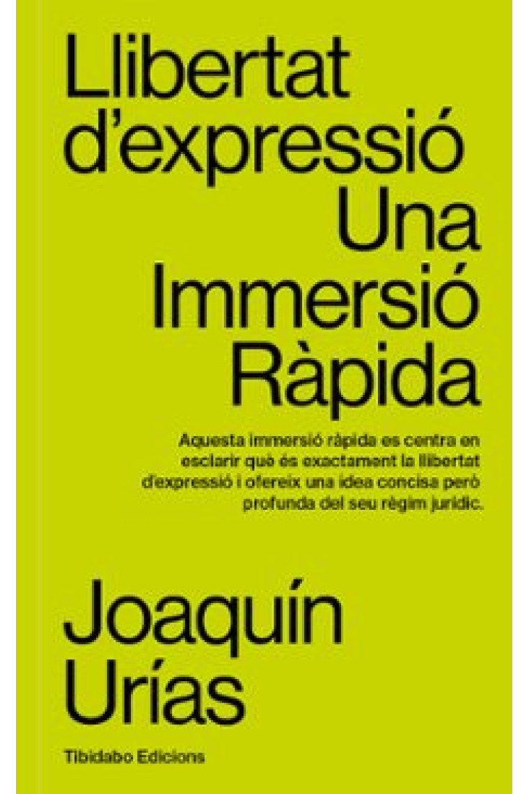 Llibertat d'expressió. Una immersió ràpida