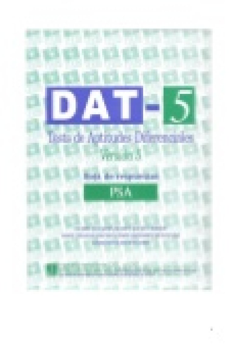 DAT-5: Test de Aptitudes Diferenciales. Hojas de respuestas (PSA) paq 25