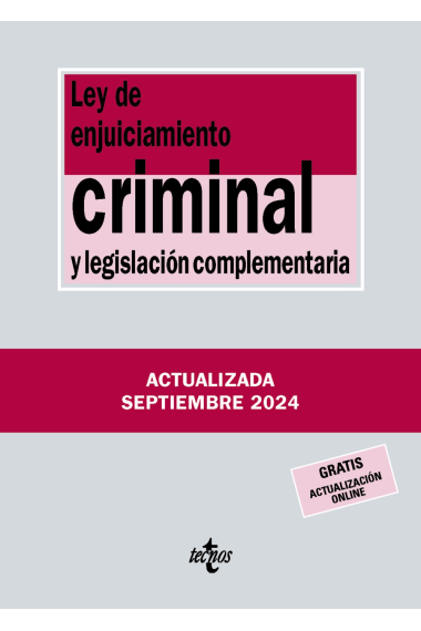 Ley de Enjuiciamiento Criminal y legislación complementaria (2024)