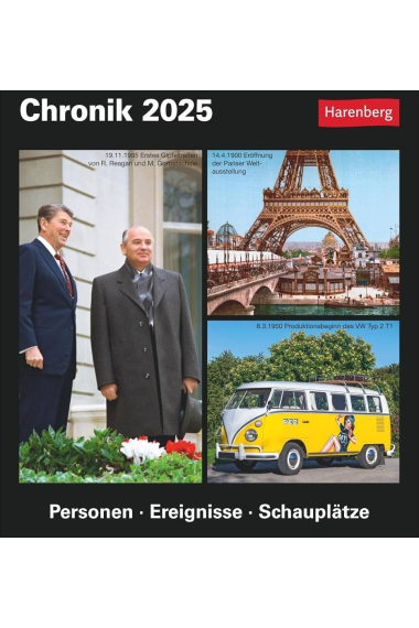 Chronik Tagesabreißkalender 2025: Kulturkalender - Personen, Ereignisse,