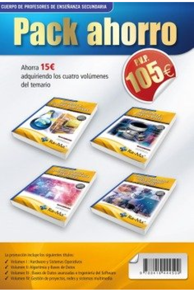 PACK AHORRO PROFESOR ENSEÑANZA SECUNDARIA. INFORMATIC