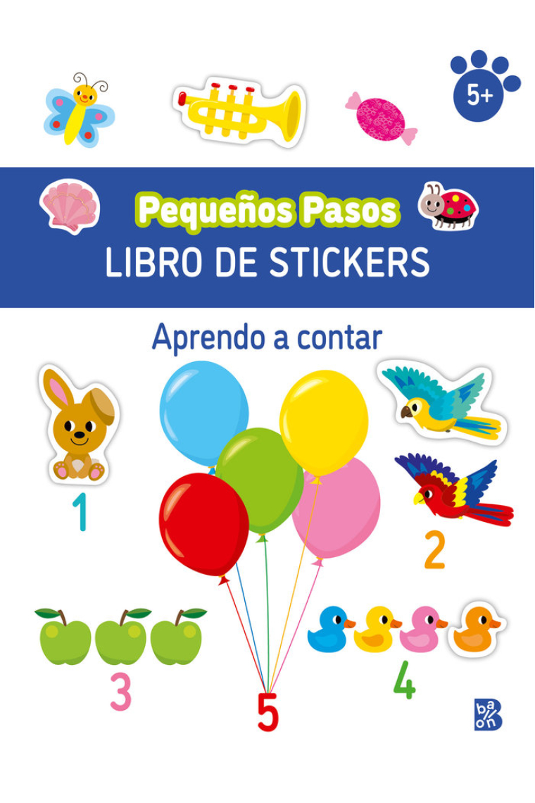 PEQUEÑOS PASOS LIBRO DE STICKERS APRENDO A CONTAR