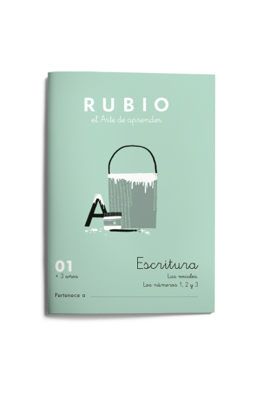 Escritura RUBIO 1 (+3 años, Las vocales y Los números)