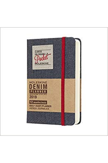 Moleskine* Agenda Diaria 12 meses Pocket DENIM (cartoné-tejano)