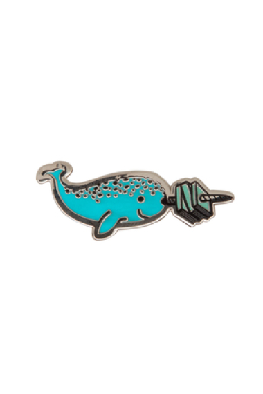 Read Like A Narwhal Enamel Pin