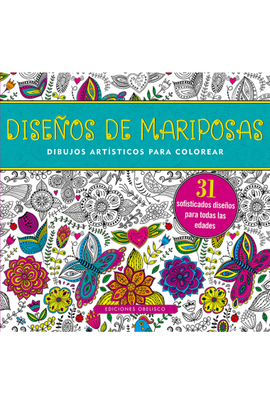 Diseño de mariposas. Dibujos artísticos para colorear