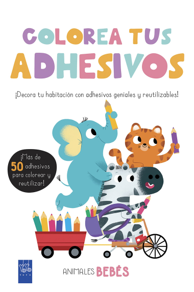 Colorea tus adhesivos. Animales bebés