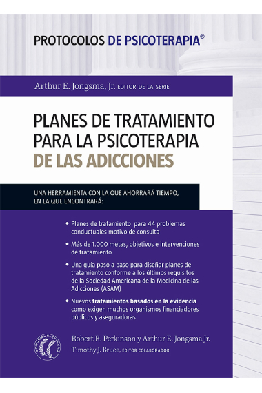 Planes de tratamiento para psicoterapia de las adiccioneslas adicciones