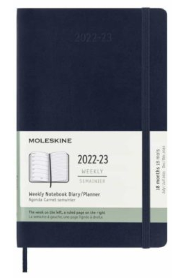 Moleskine* Agenda Semanal 18 meses Large (rústica-azul)