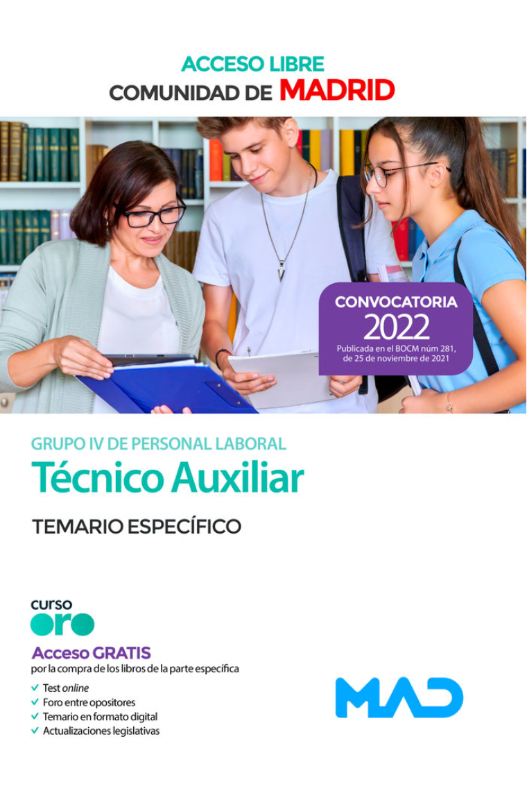 TECNICO AUXILIAR GRUPO IV COMUNIDAD MADRID (ACCESO