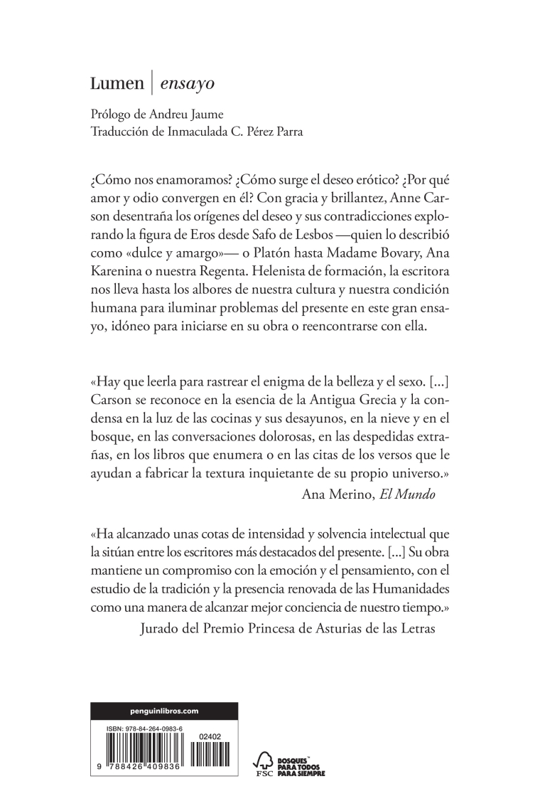 Eros dulce y amargo