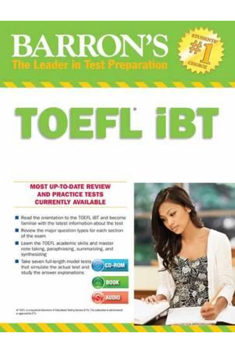 Barron's TOEFL IBT with CD-Rom + Mp3 Audio CD. 15th Edition.