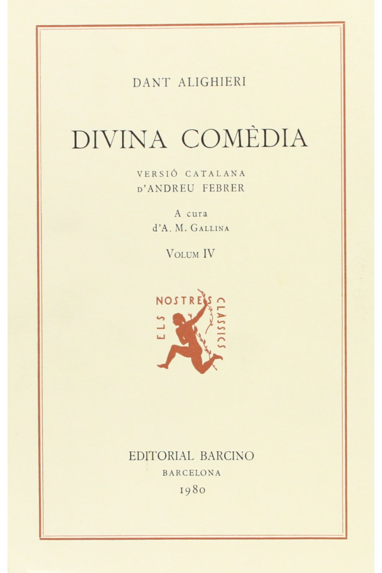 Divina comedia IV (Versió catalana d'Andreu Febrer)