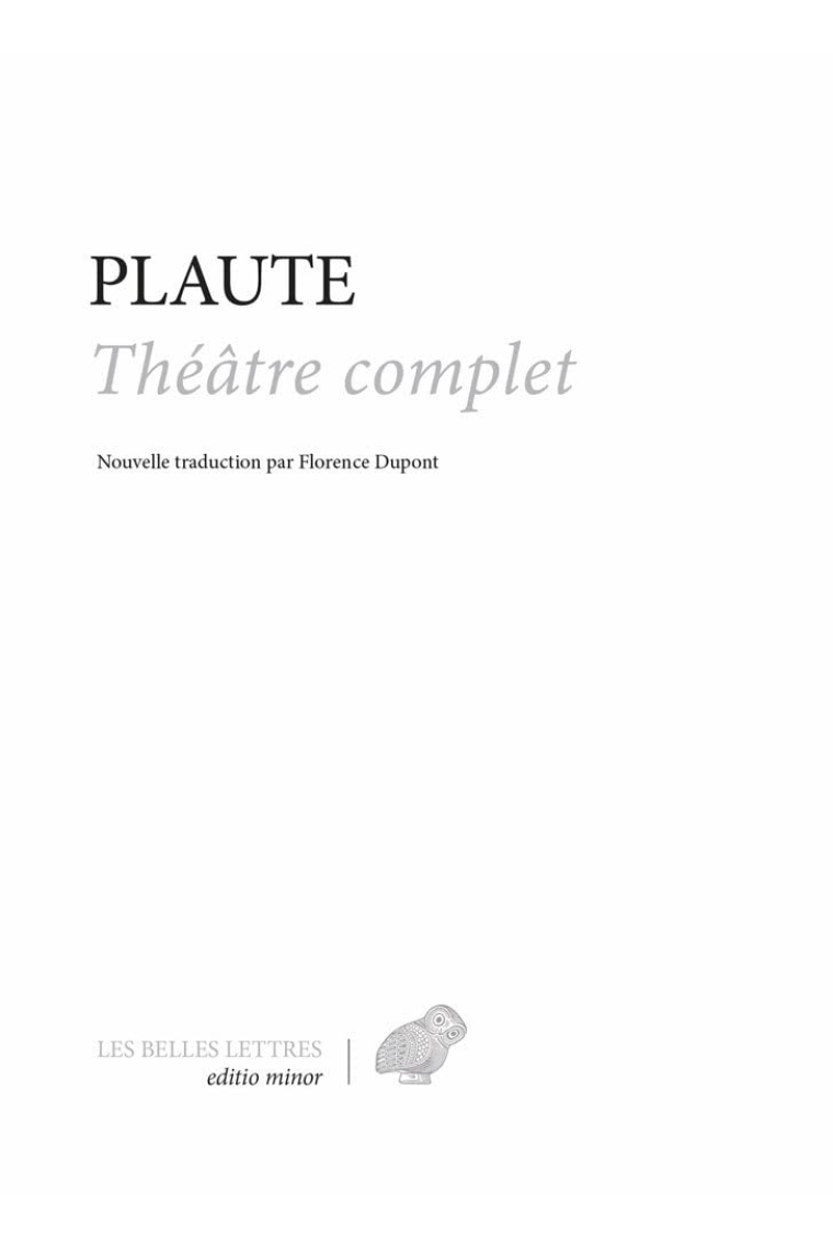 Théâtre complet