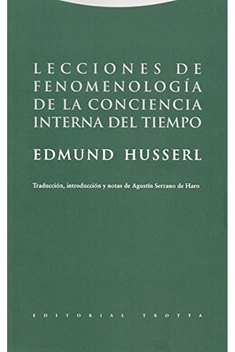 Lecciones de fenomenología de la conciencia interna del tiempo