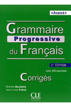 Grammaire Progressive du Français avec 400 exercices. Niveau Avancé Corrigés (2e édition)