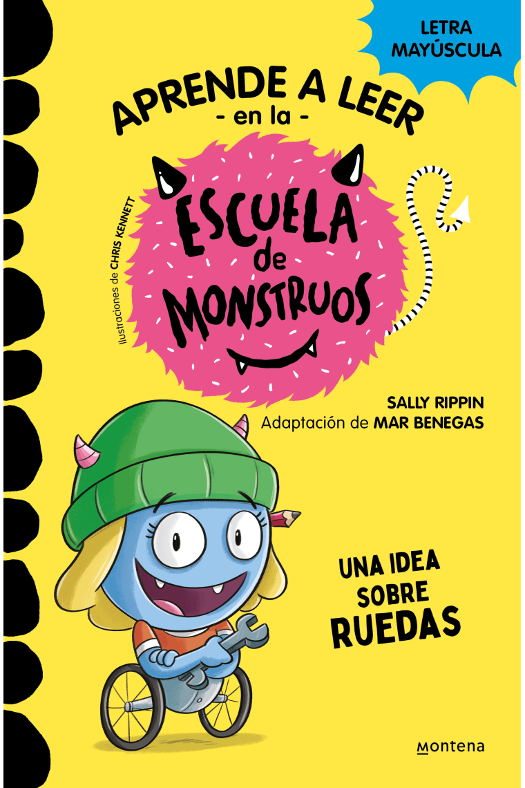 Aprender a leer en la Escuela de Monstruos 12 - Una idea sobre ruedas. En letra MAYÚSCULA para aprender a leer