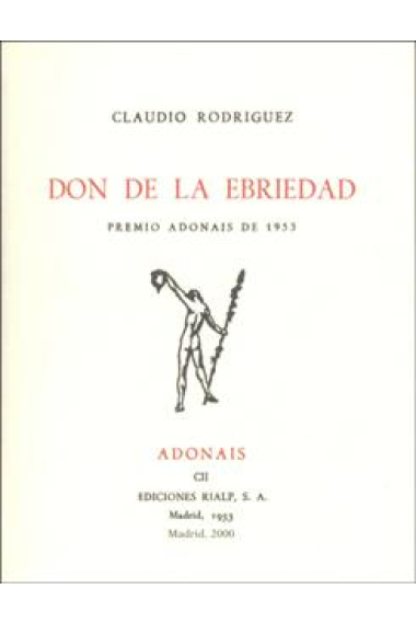 Don de la ebriedad (Premio Adonais de 1953)