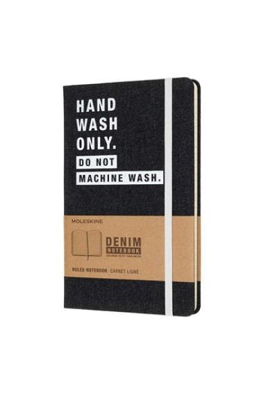 Moleskine* Libreta Denim Large Rayada “HAND WASH ONLY