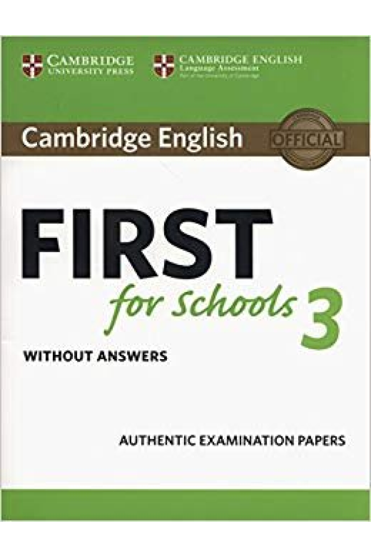 Cambridge English First for Schools 3. Student's Book without answers
