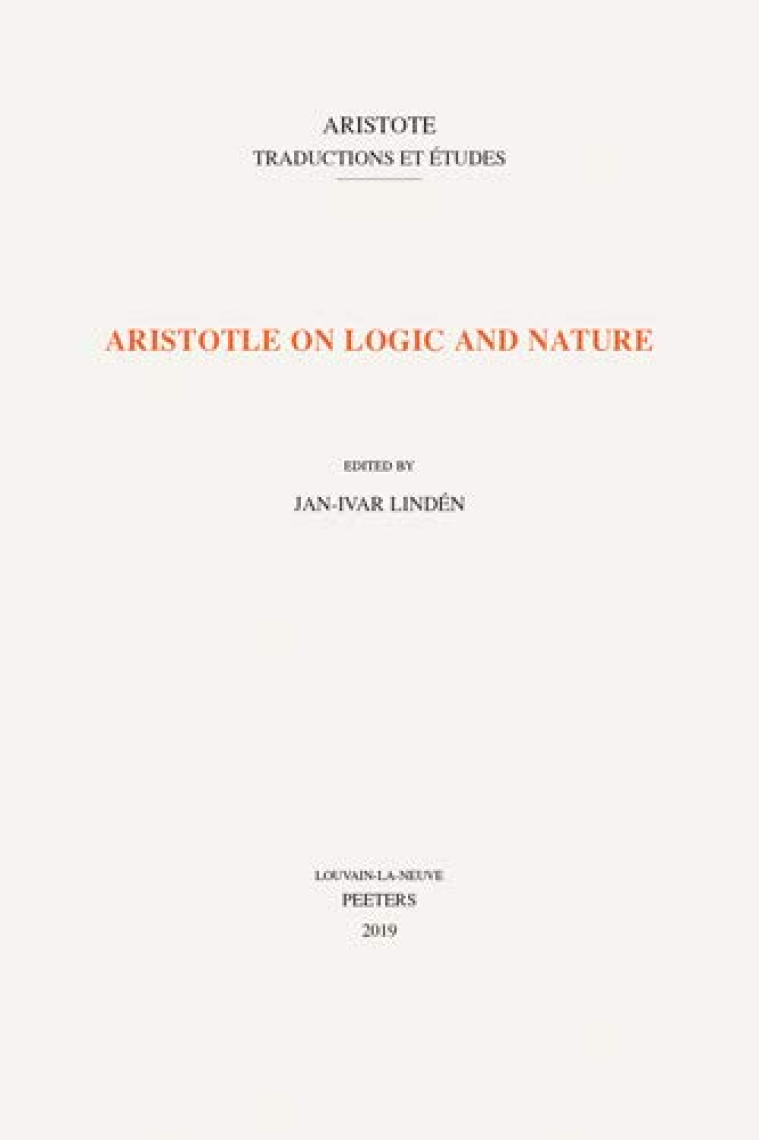 Aristotle on Logic and Nature