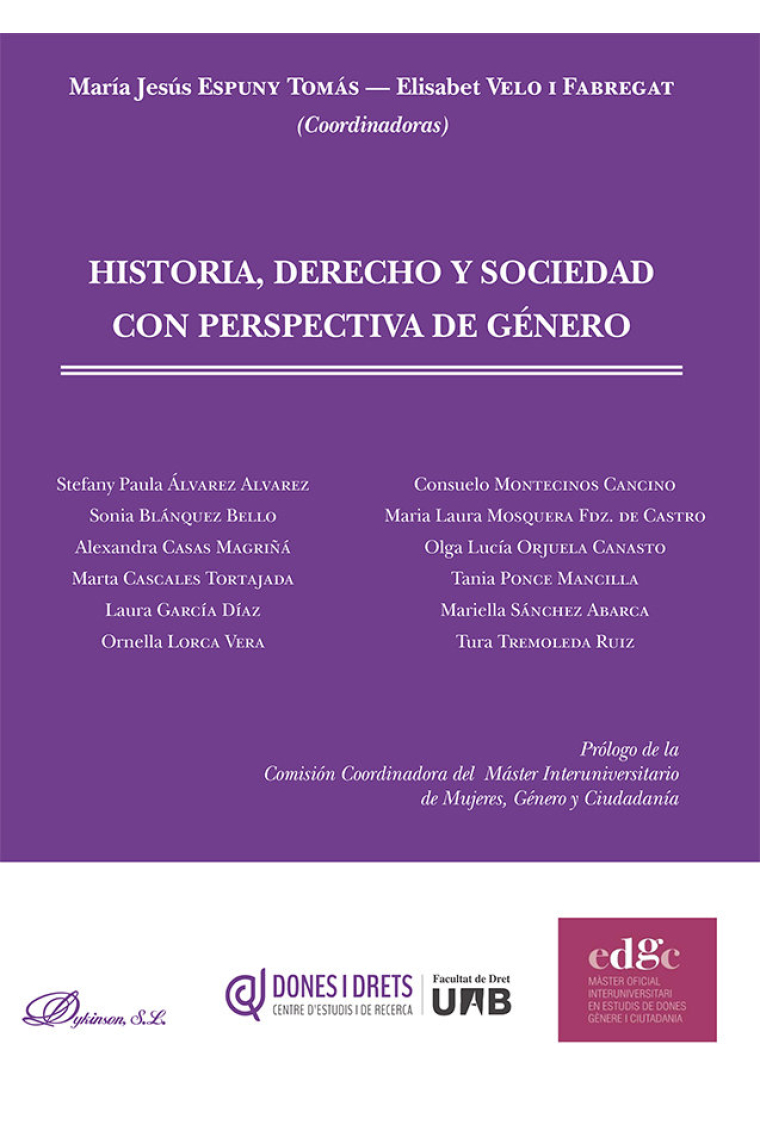 Historia, derecho y sociedad con perspectiva de género