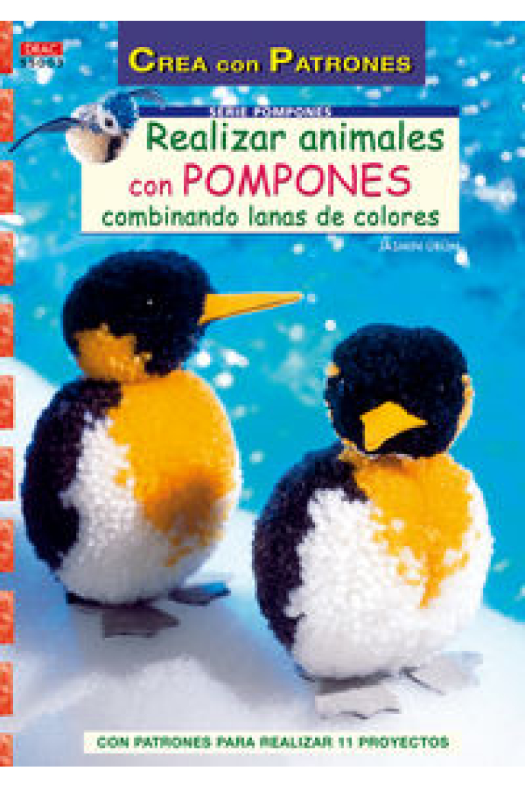 Realizar animales con pompones combinando lanas de clores