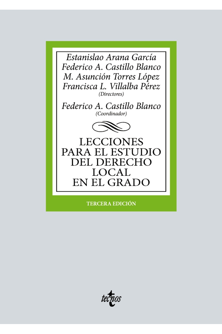 Lecciones para el estudio del derecho local en el grado